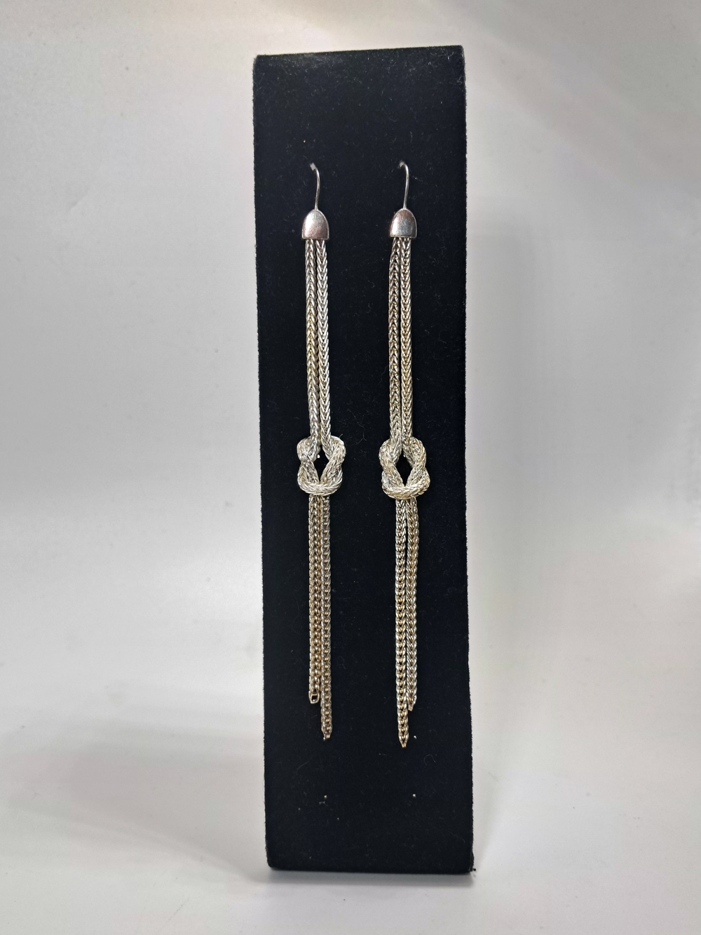 Sterling Silver Knot Drop Chain Earrings By John Hardy - Women Jewelry